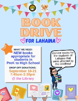 Book Drive for Lahaina